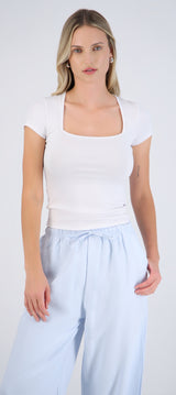 Top escote cuadrado m/c