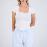 Top escote cuadrado m/c