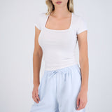Top escote cuadrado m/c