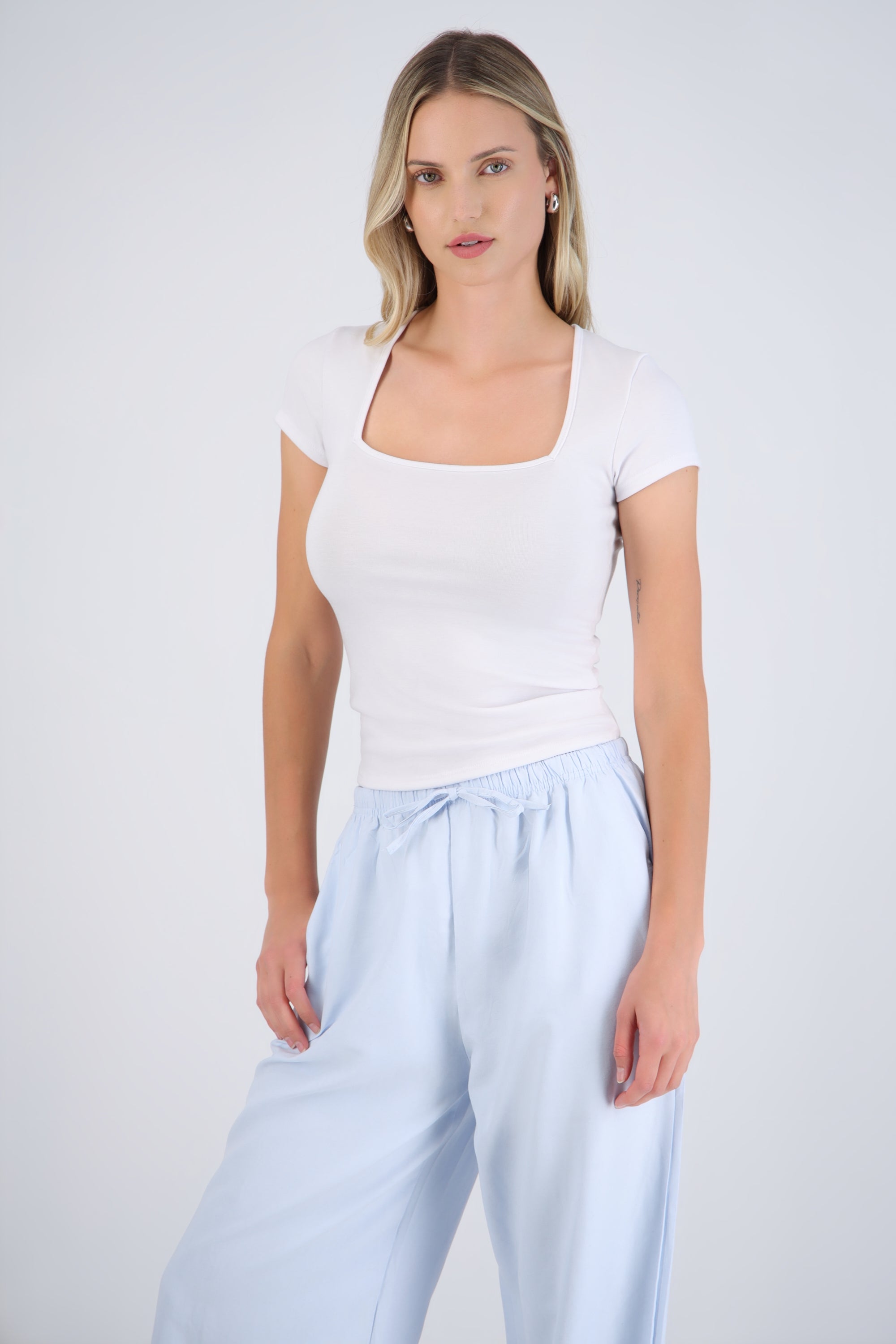 Top escote cuadrado m/c