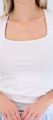 Top escote cuadrado m/c