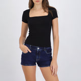 Top escote cuadrado m/c