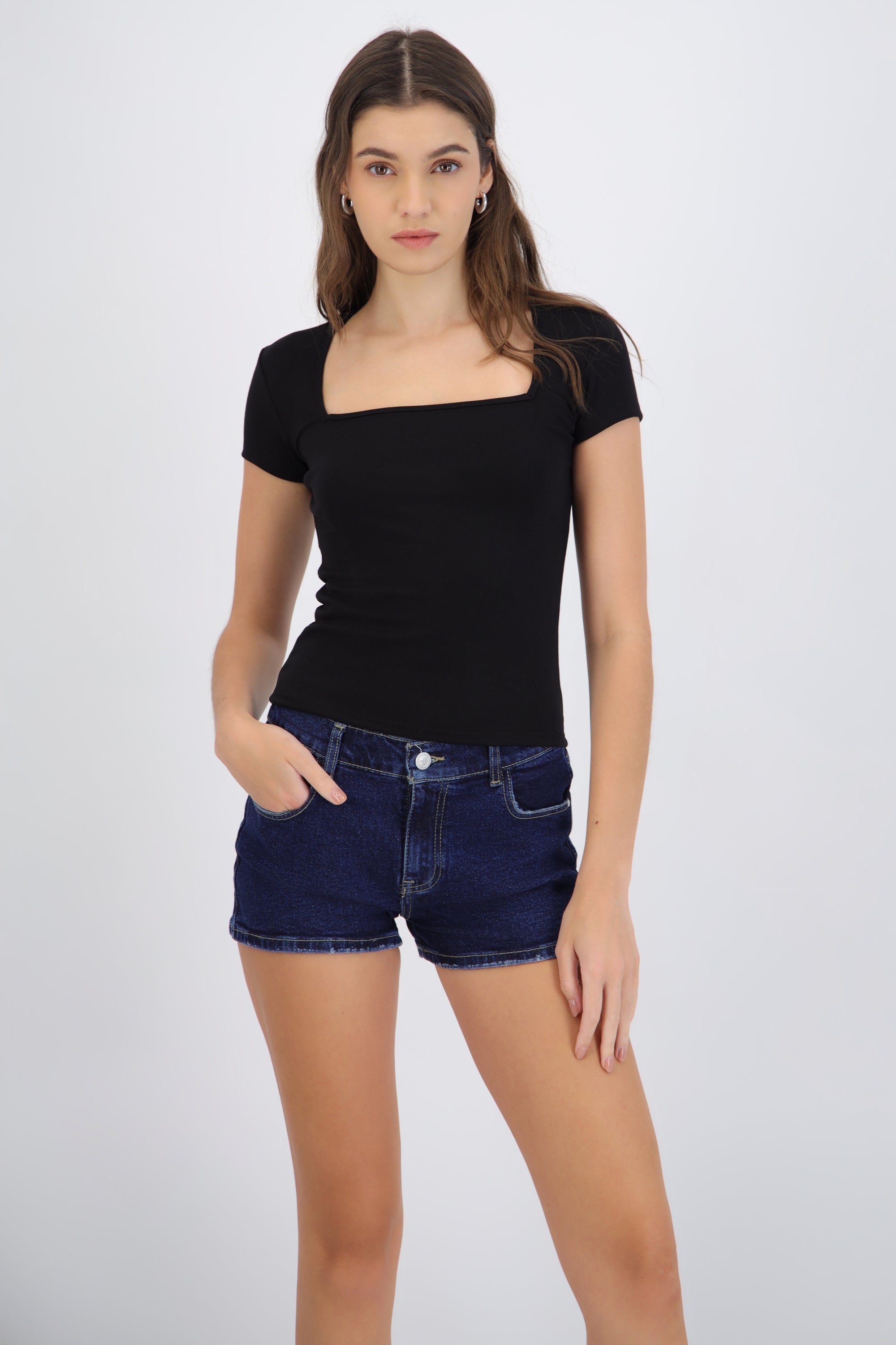 Top escote cuadrado m/c