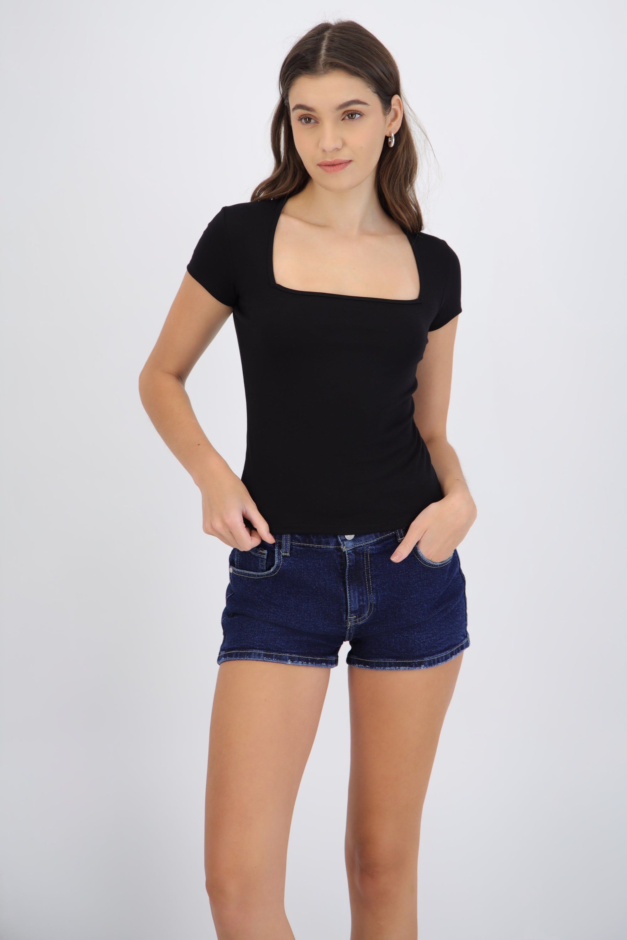 Top escote cuadrado m/c