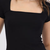 Top escote cuadrado m/c