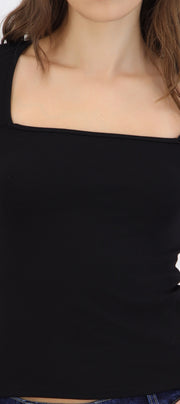 Top escote cuadrado m/c
