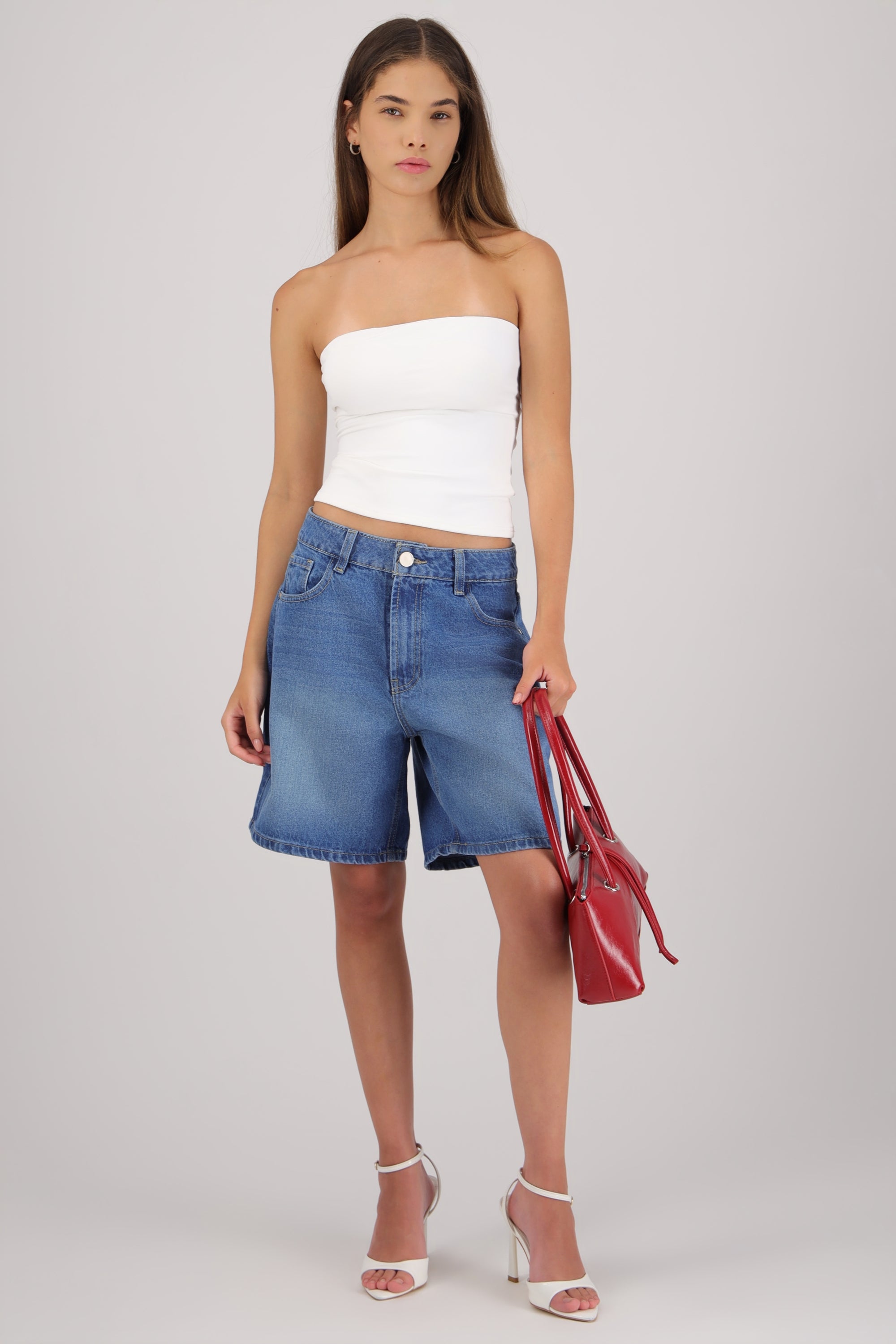 Bermuda midi denim MEDIUM WASH