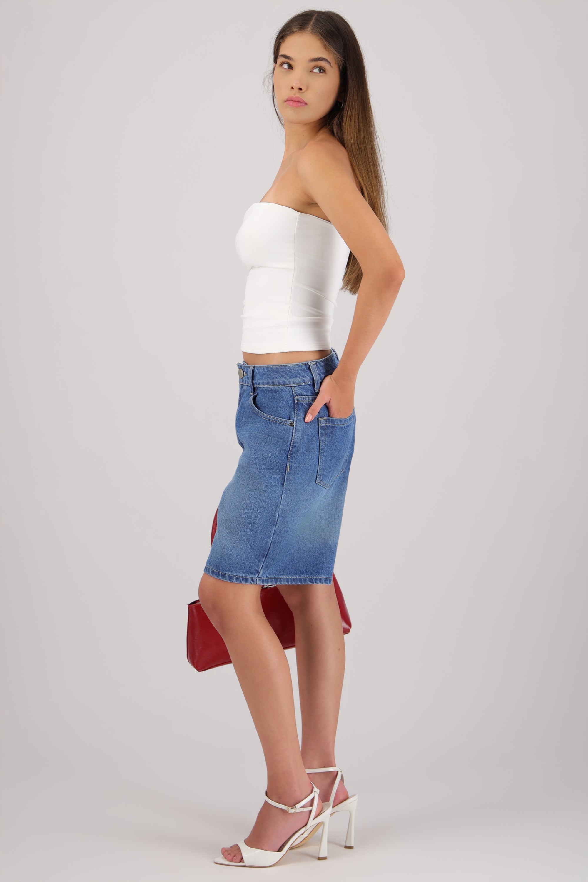 Bermuda midi denim MEDIUM WASH