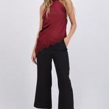 Pantalón cropped cintura alta