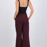 Pantalón cropped cintura alta