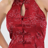 Top flores con alamares