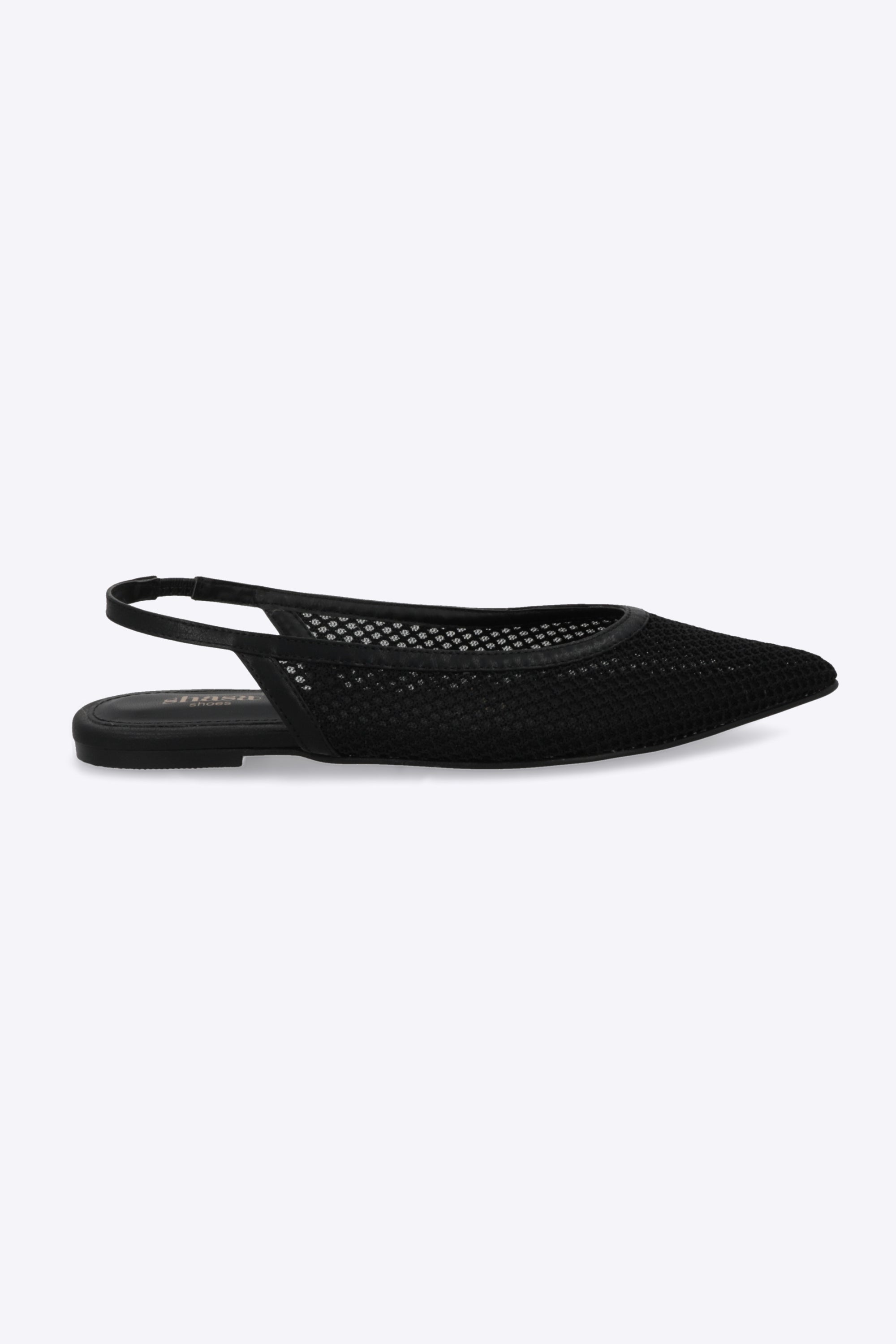 Flat red puntal sling back