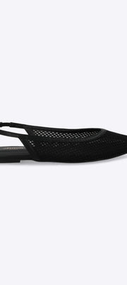 Flat red puntal sling back