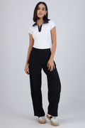 Pantalón barrel con bolsas