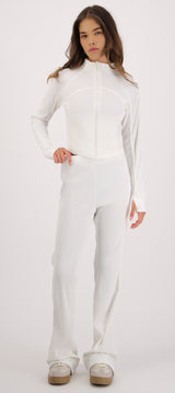Leggings flare rib tacto suave