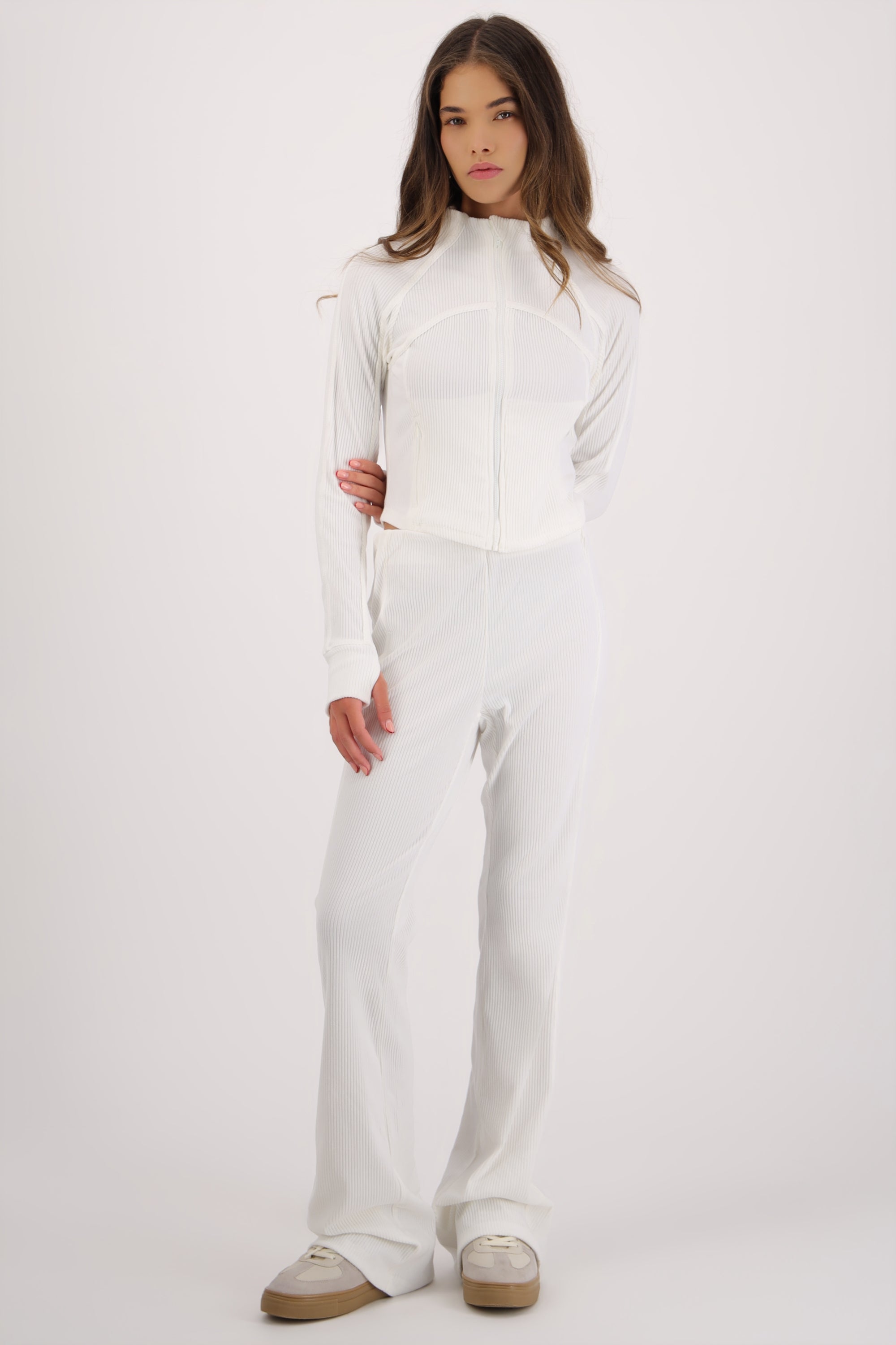 Leggings flare rib tacto suave