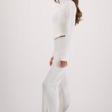 Leggings flare rib tacto suave