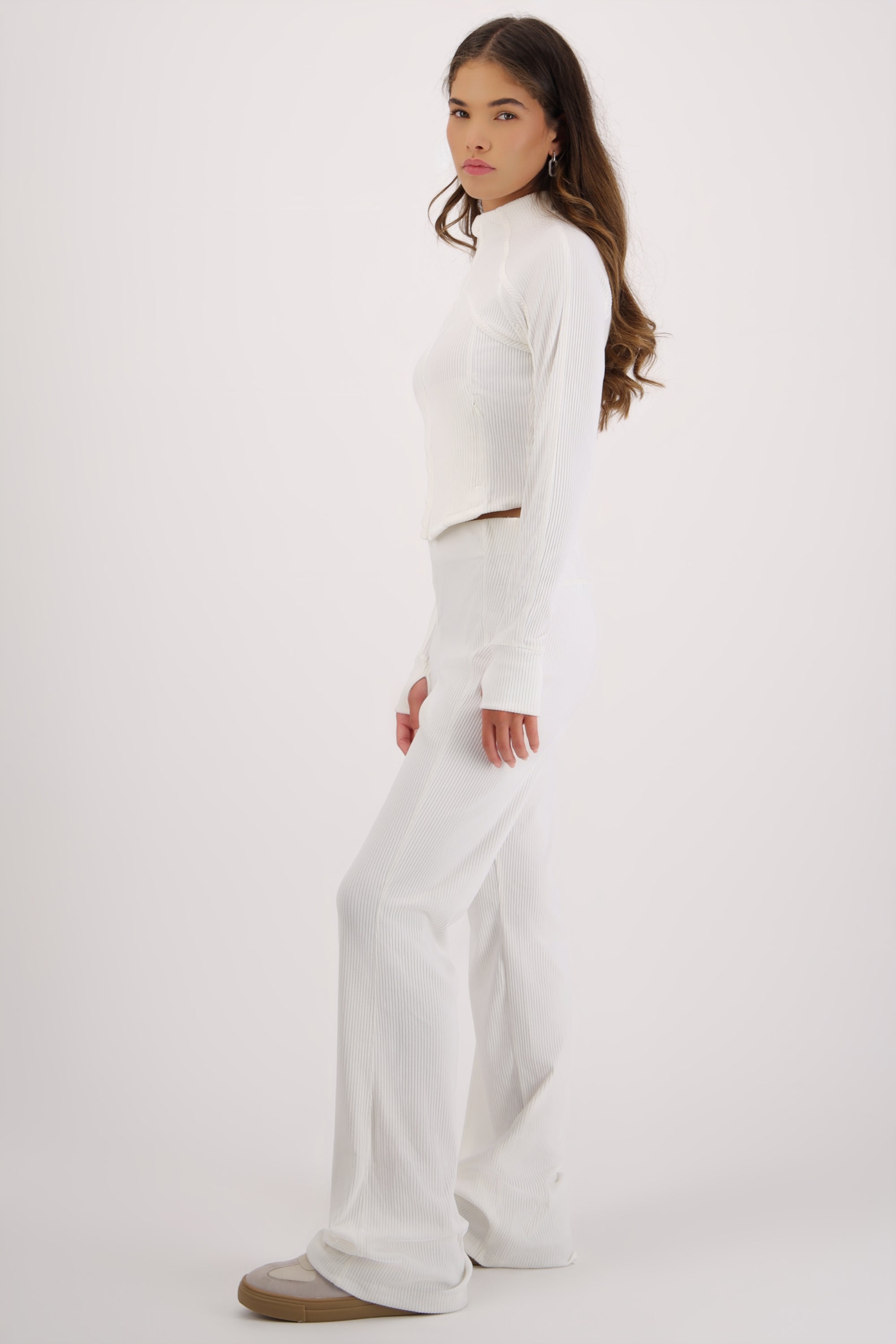Leggings flare rib tacto suave