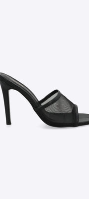 Tacón alto malla peep toe