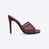 Tacón alto malla peep toe