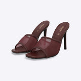 Tacón alto malla peep toe