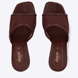 Tacón alto malla peep toe