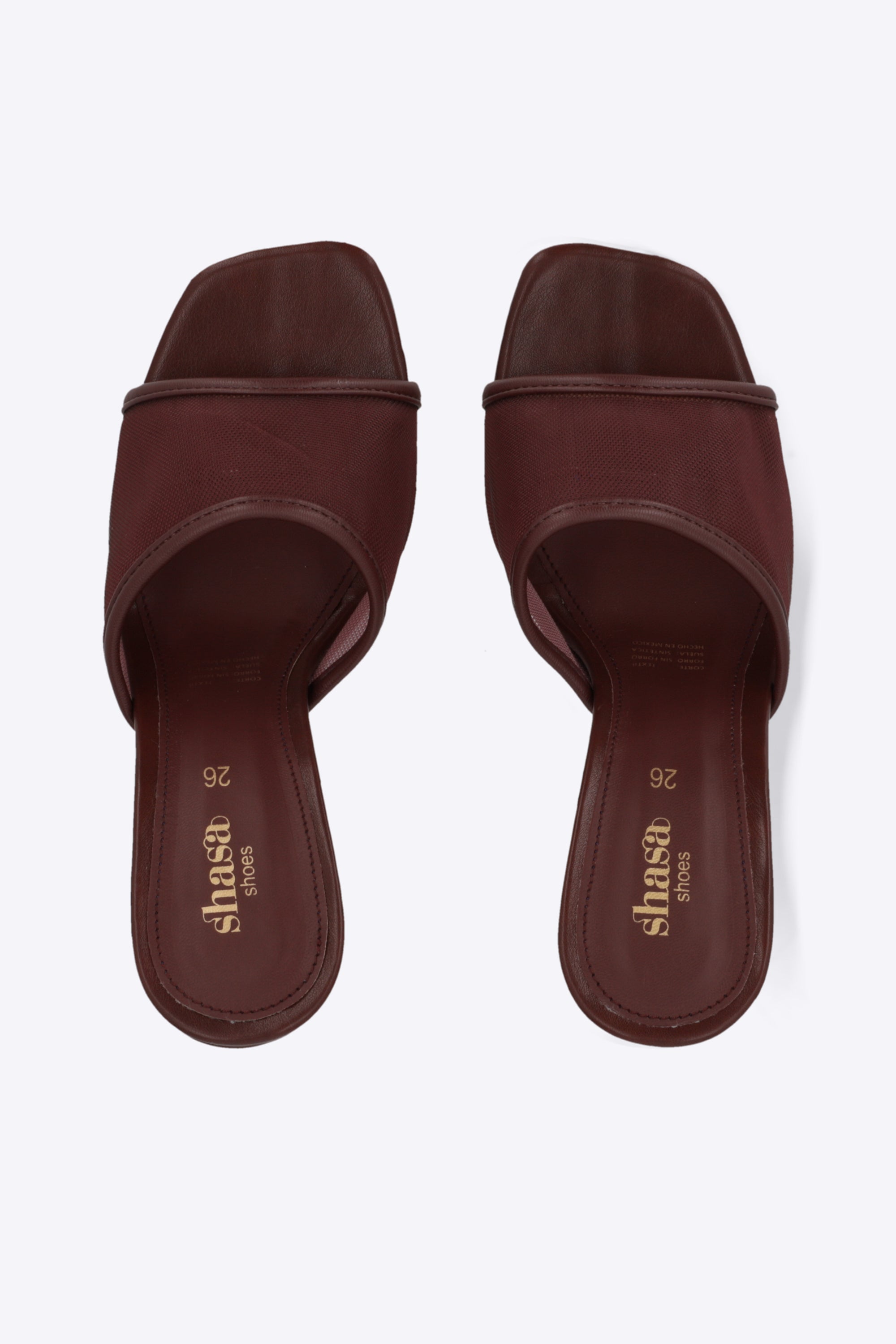 Tacón alto malla peep toe