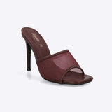 Tacón alto malla peep toe