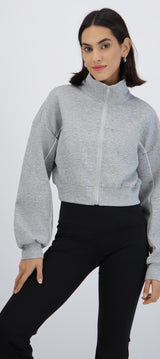 Sudadera con constraste lineas