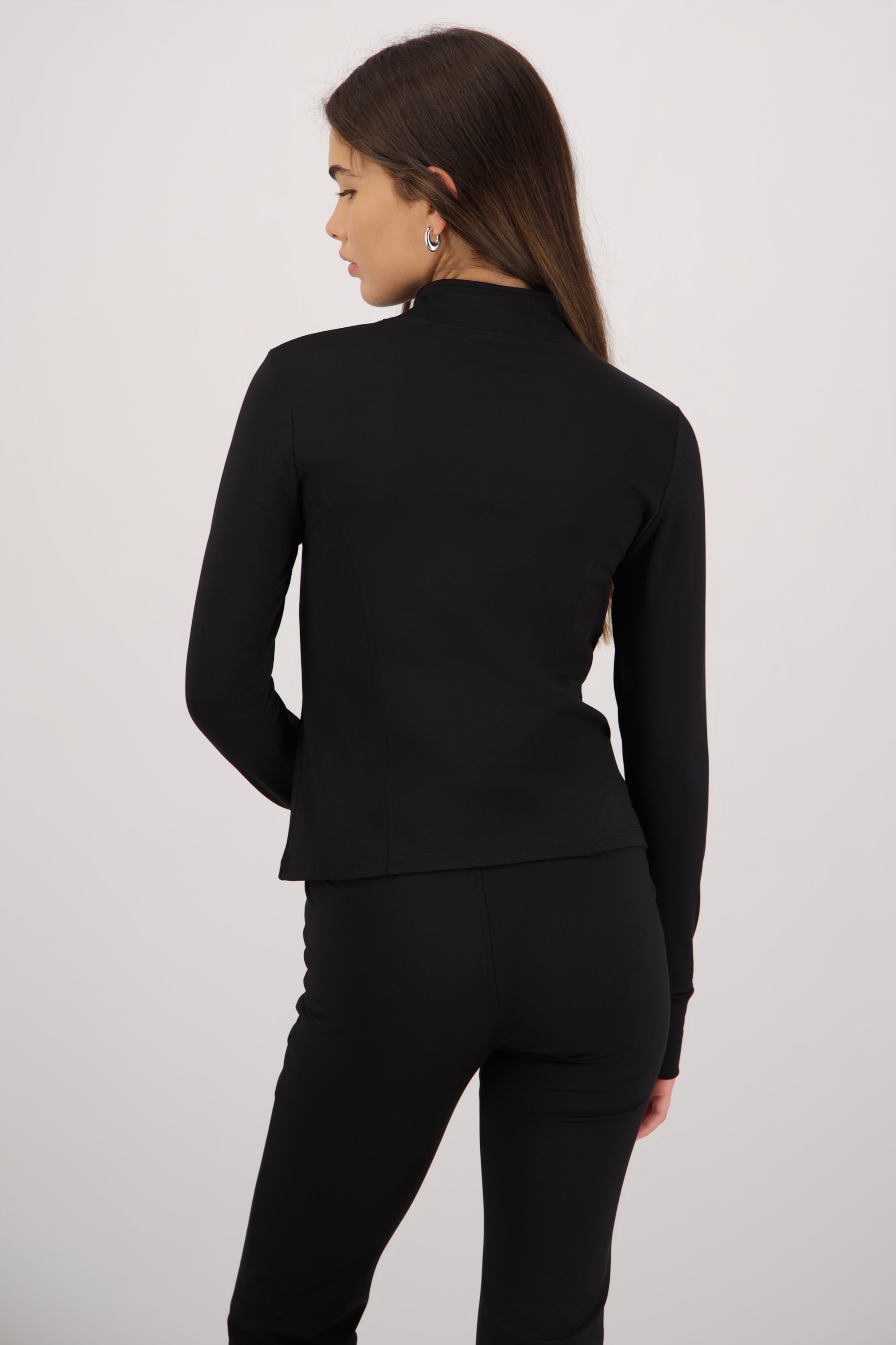Chamarra deportiva con fleece NEGRO