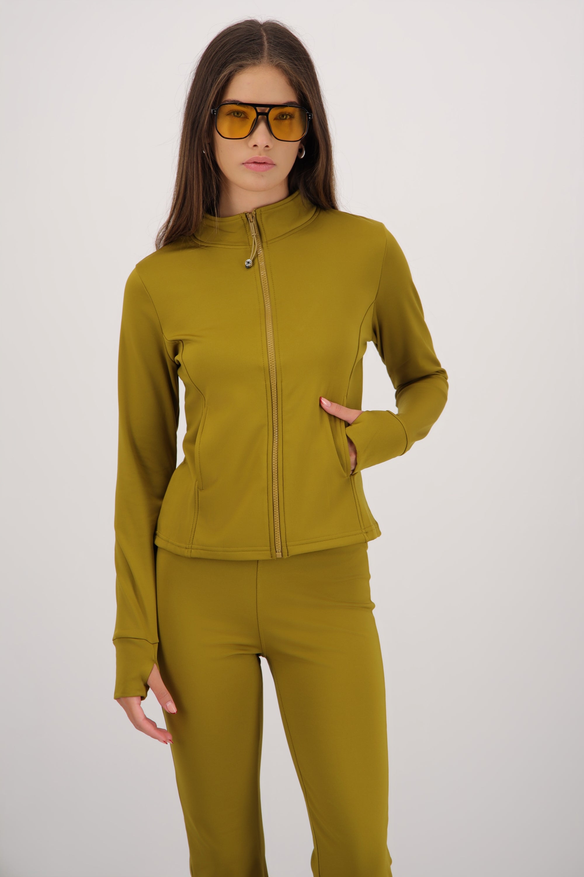 Chamarra deportiva con fleece