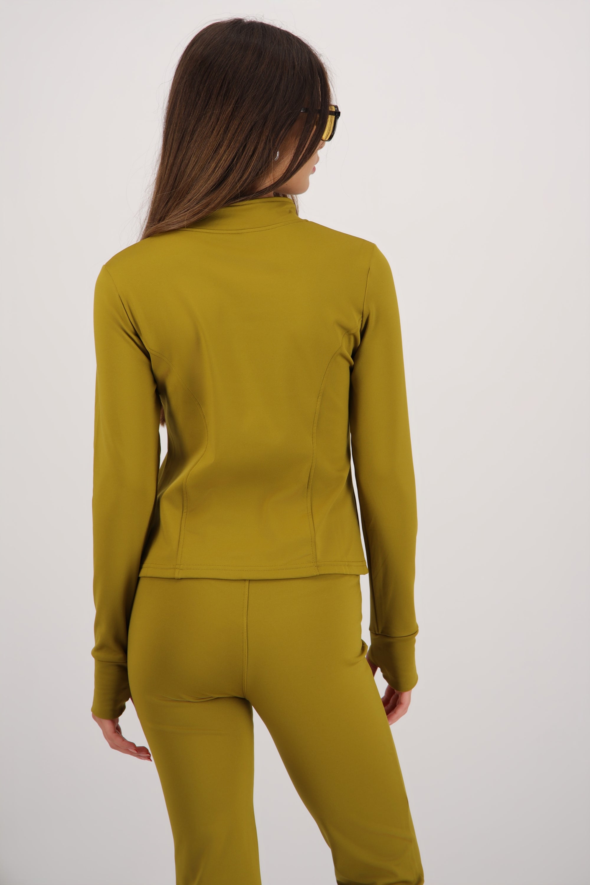 Chamarra deportiva con fleece OLIVO