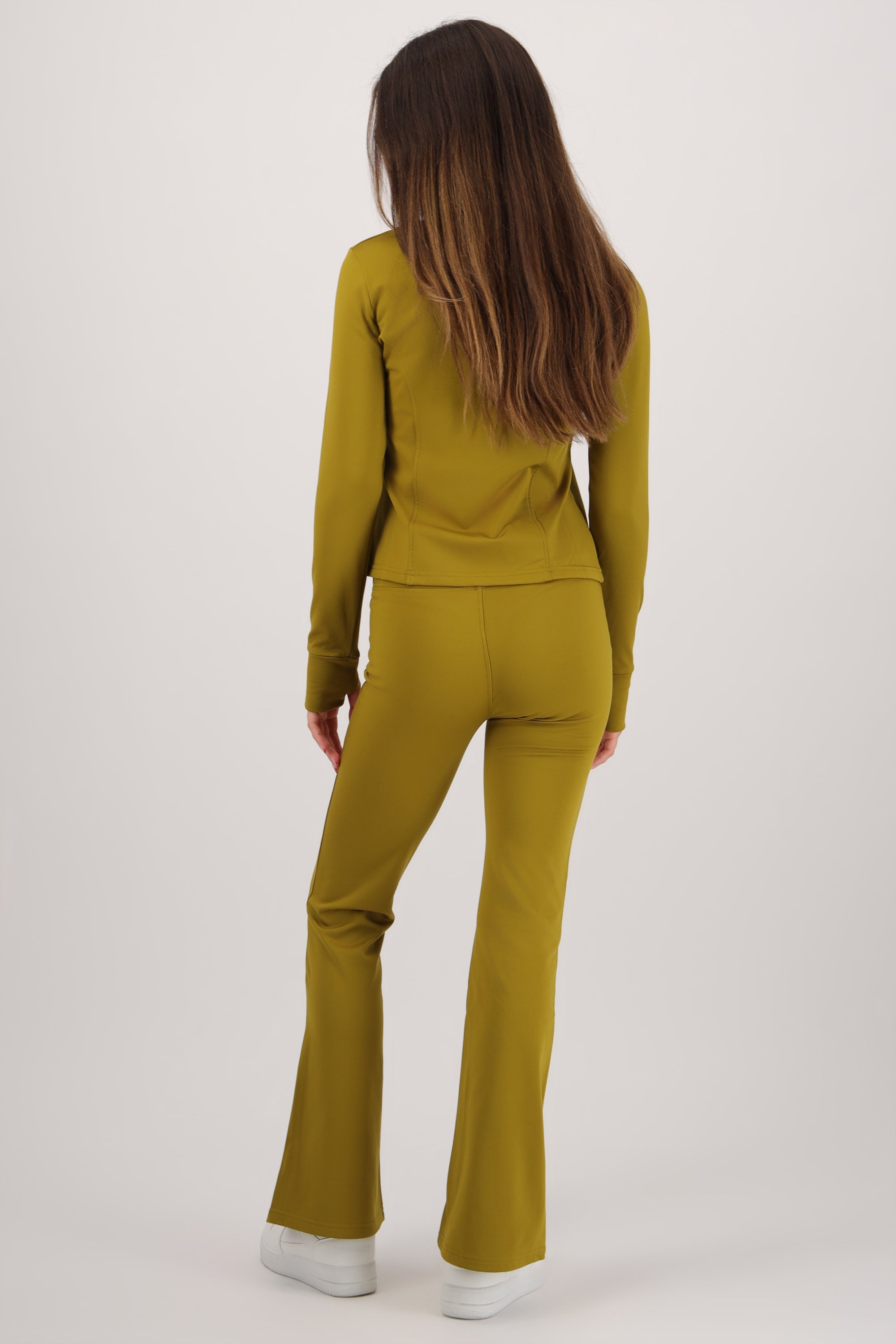 Leggings deportivos flare con fleece OLIVO