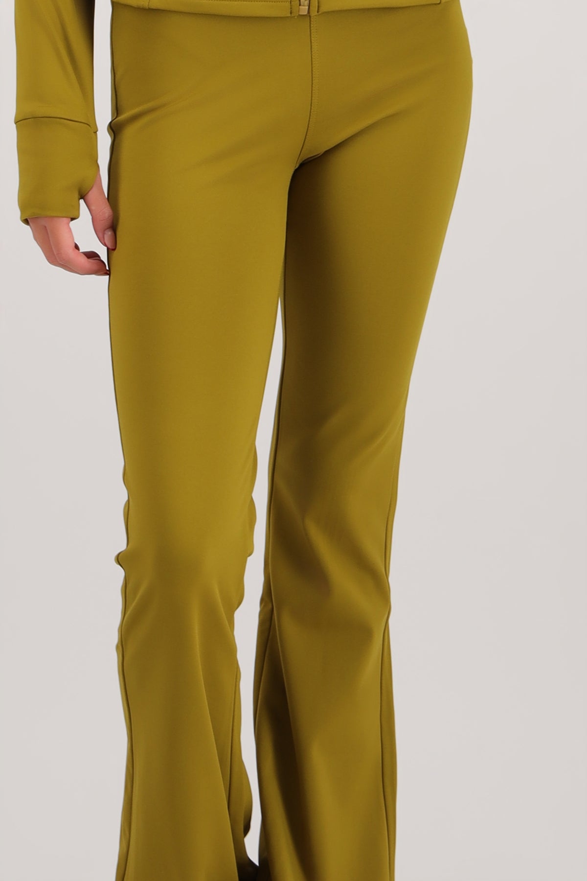Leggings deportivos flare con fleece OLIVO