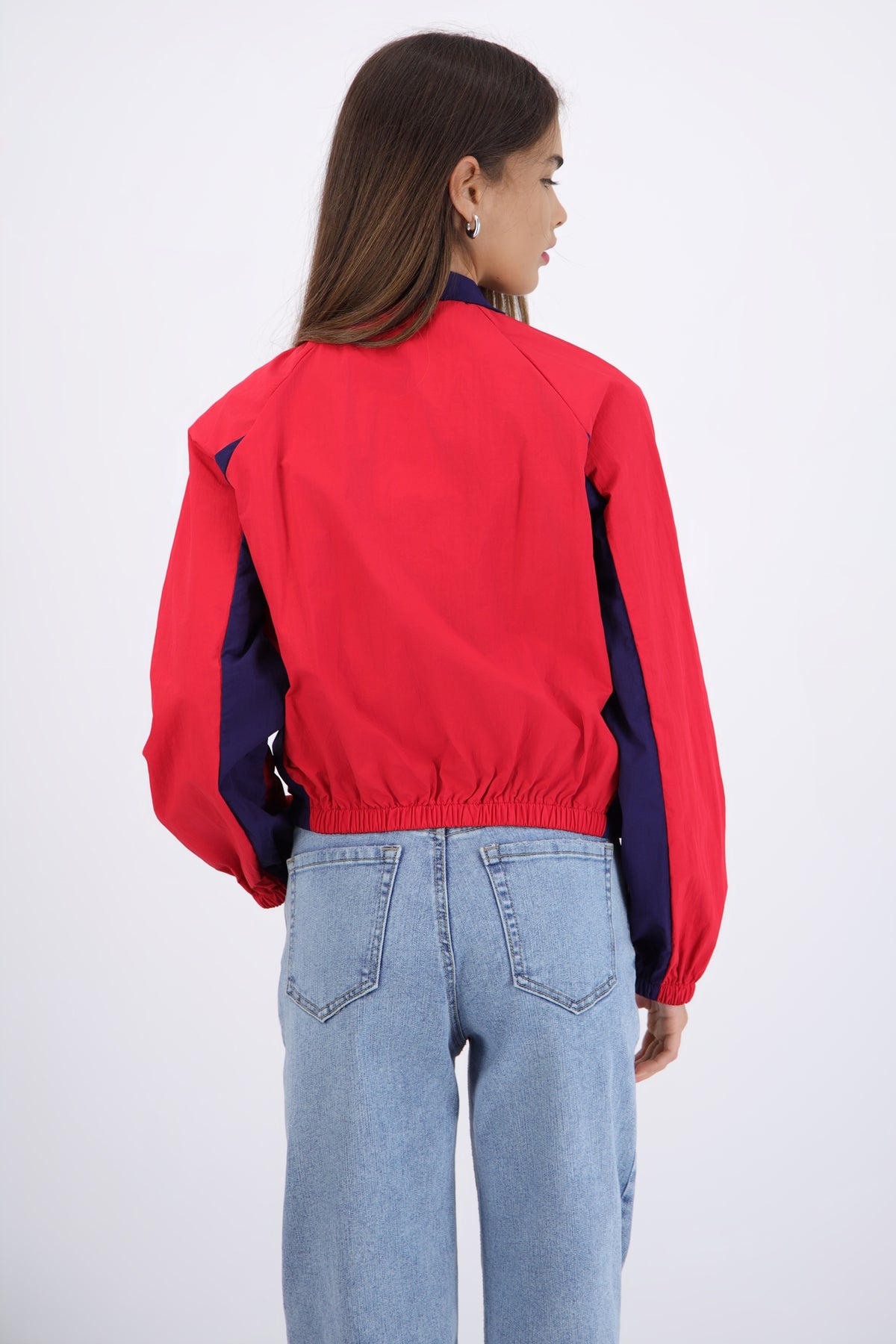 Chamarra color block ROJO COMBO