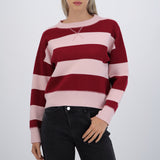 Suéter cuello redondo rayas