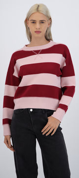 Suéter cuello redondo rayas