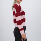 Suéter cuello redondo rayas