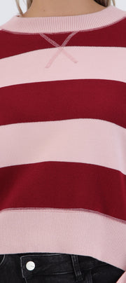 Suéter cuello redondo rayas