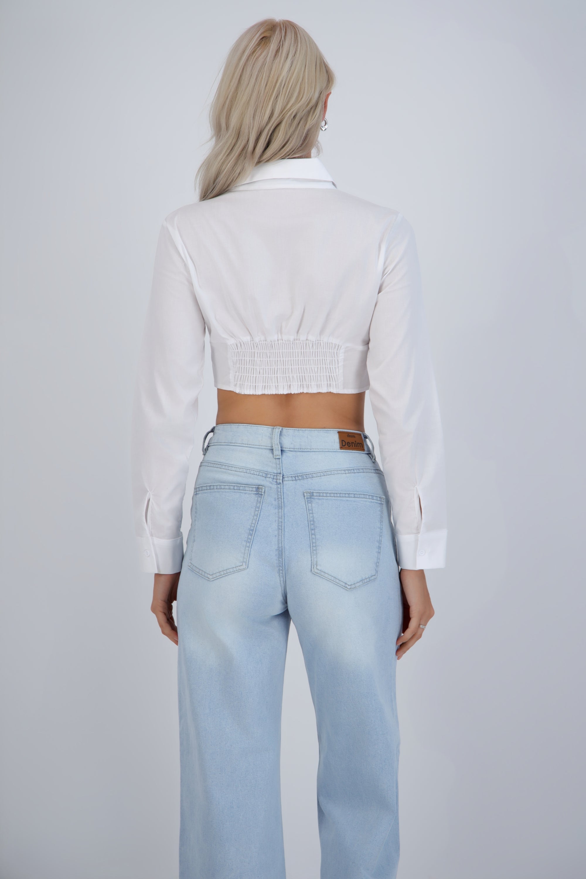 Camisa detalle corset BLANCO
