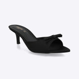Tacón kitten peep toe moño