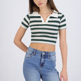 Playera rayas manga corta