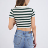 Playera rayas manga corta