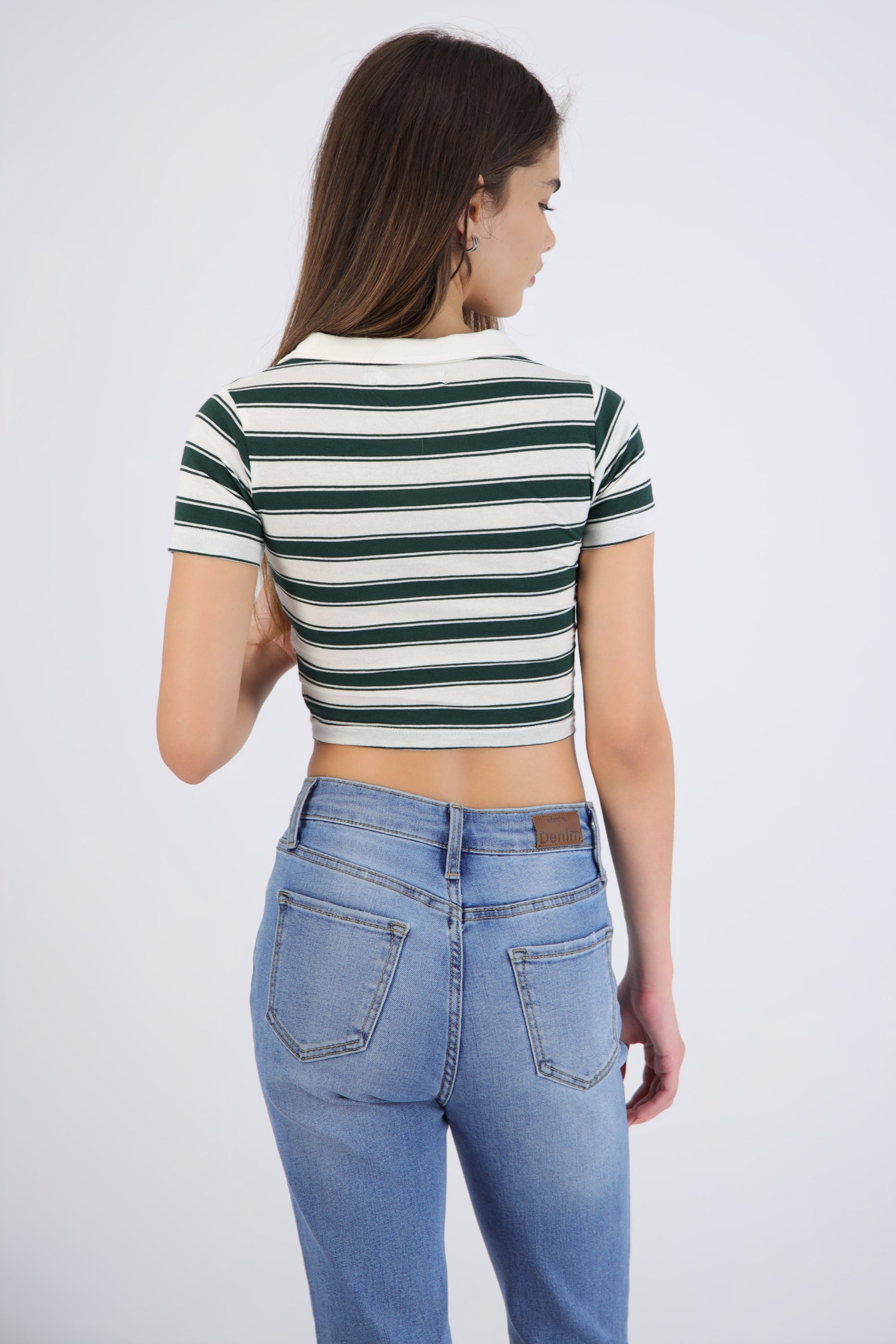 Playera rayas manga corta