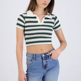 Playera rayas manga corta