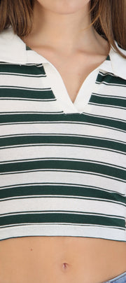Playera rayas manga corta