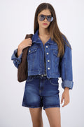 Chamarra denim corset
