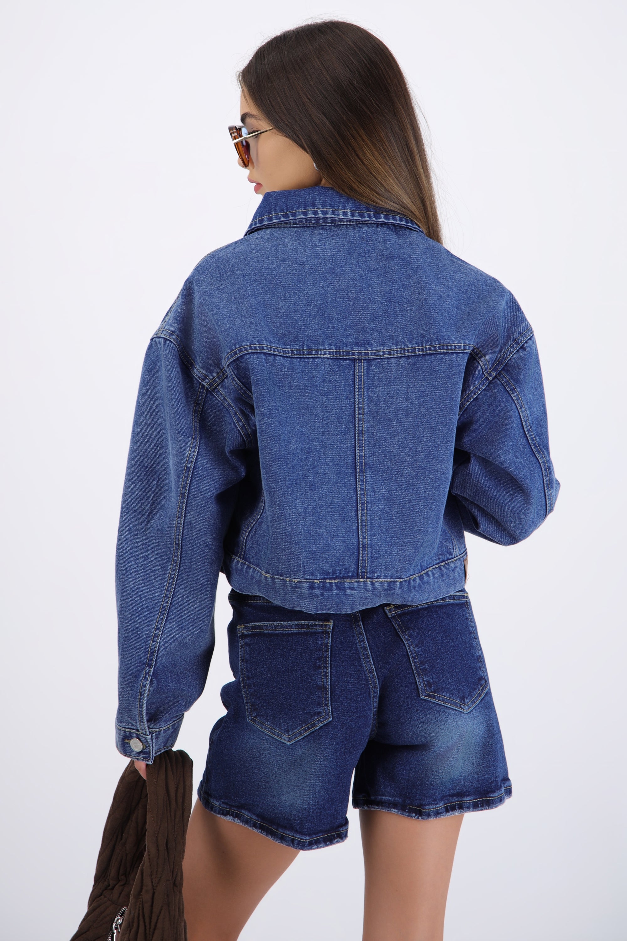 Chamarra denim corset MEDIUM WASH