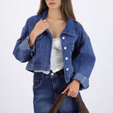 Chamarra denim corset
