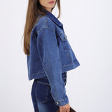 Chamarra denim corset
